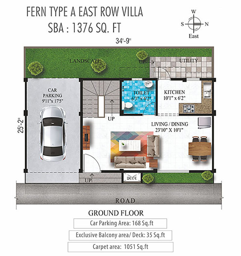 Humming Gardens Villas near Kelambakkam Floor Plan